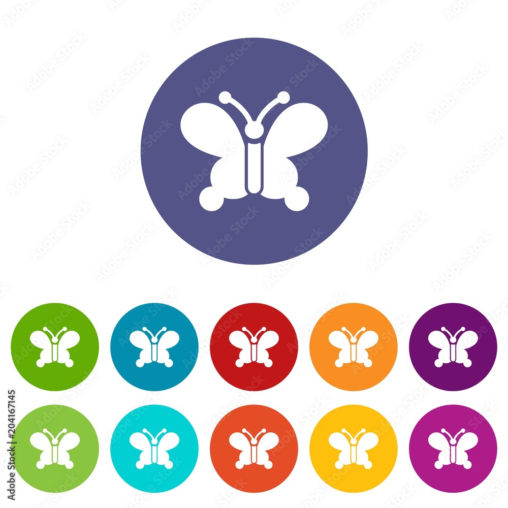 Butterfly wing patterns icon, simple style