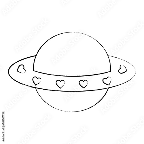 ufo icon over white background, vector illustration