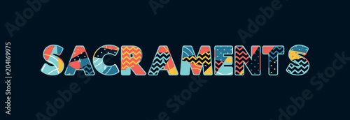 Sacraments Concept Word Art Illustration