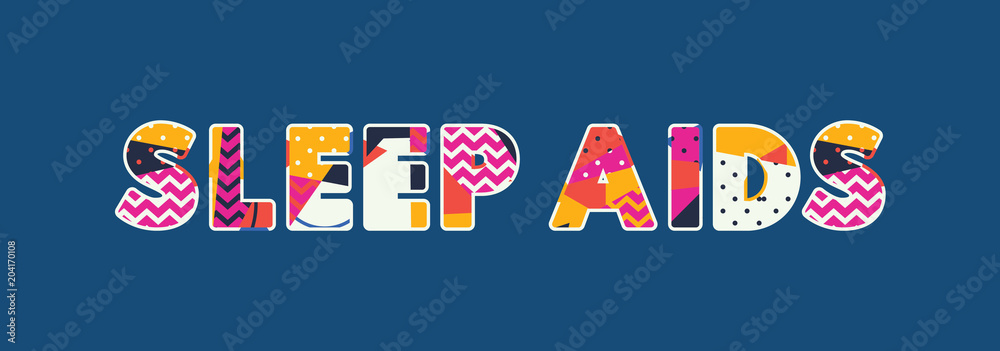 Sleep Aids Concept Word Art Illustration