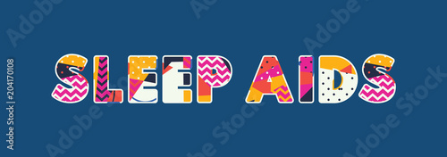 Sleep Aids Concept Word Art Illustration