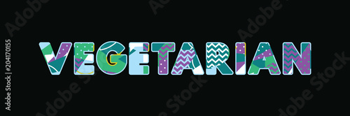 Vegetarian Concept Word Art Illustration