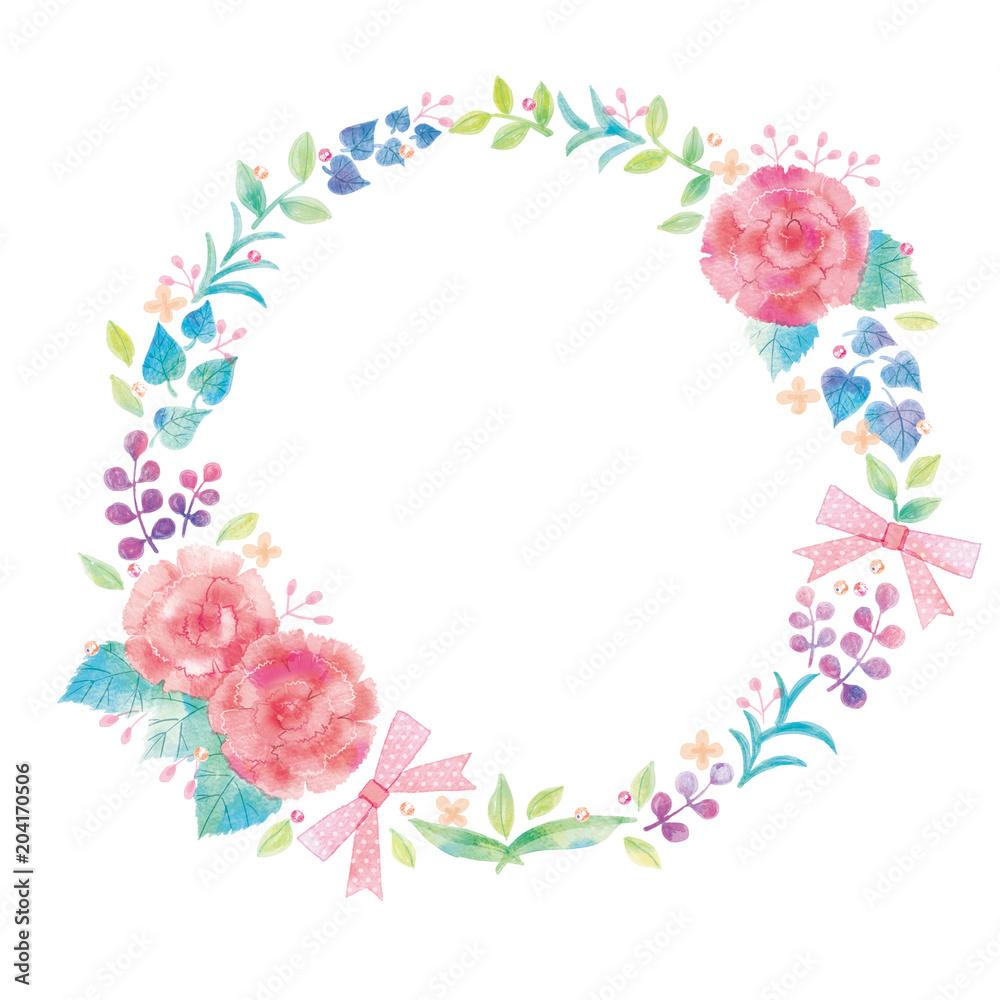 花のフレームのイラスト 花のフレームのイラスト