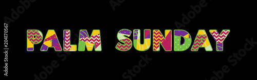 Palm Sunday Concept Word Art Illustration