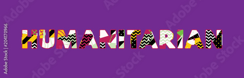 Humanitarian Concept Word Art Illustration