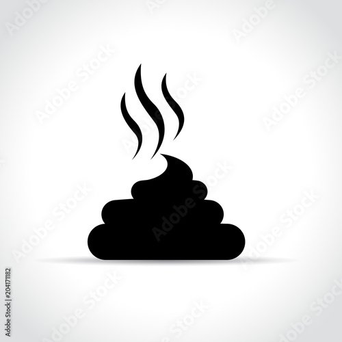 poop icon on white background