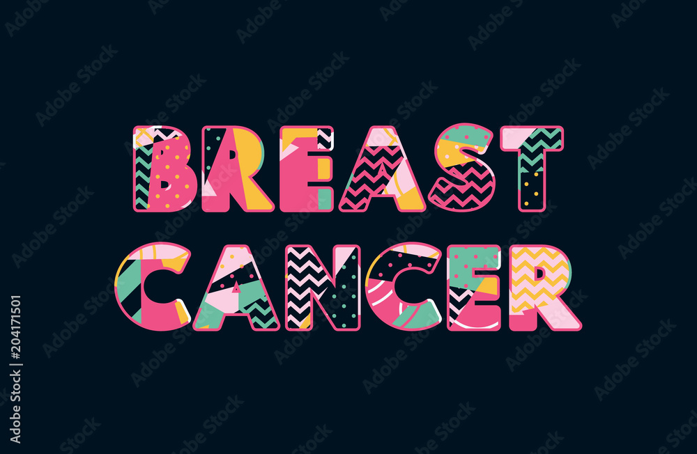 Breast Cancer Concept Word Art Illustration
