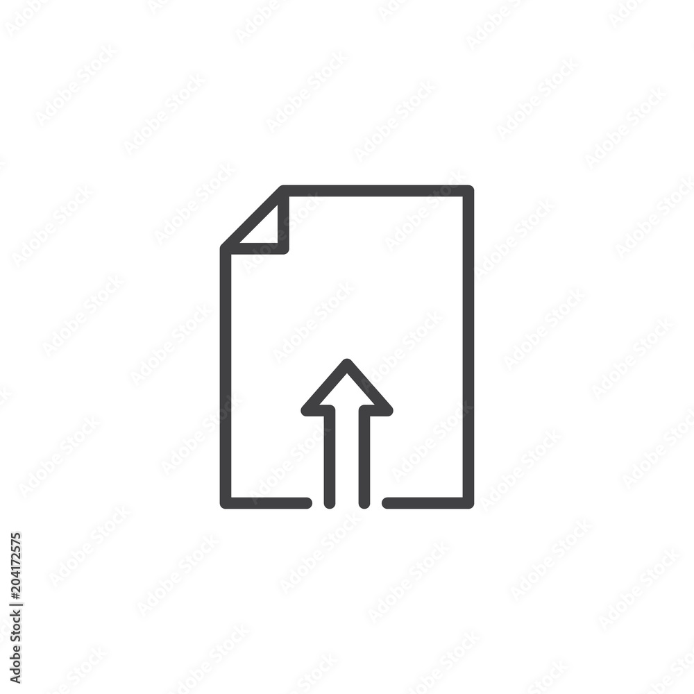 Upload File outline icon. linear style sign for mobile concept and web design. File Uploading simple line vector icon. Symbol, logo illustration. Pixel perfect vector graphics Upload File outline icon. linear style sign for mobile concept and web design. File Uploading simple line vector icon. Symbol, logo illustration. Pixel perfect vector graphics