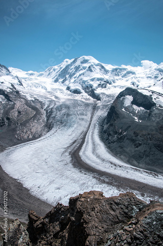 Gornergrat Glacier in Zermatt Switzerland