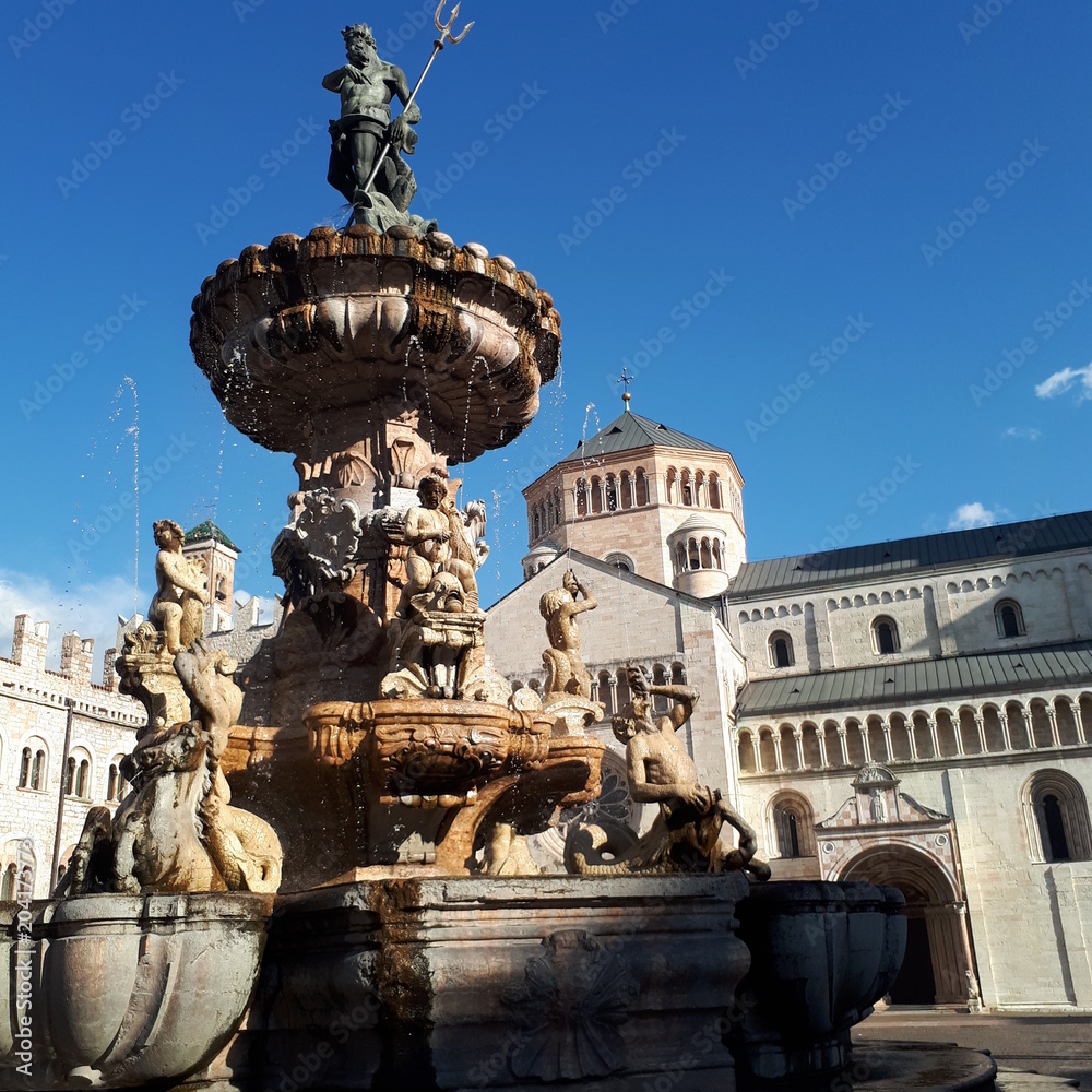  Trento Cathedral; landmark; monument; fountain; statue