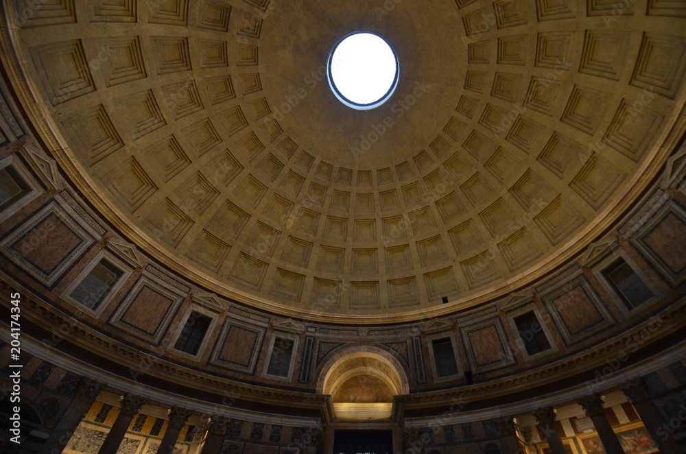  Pantheon; dome; landmark; symmetry; building