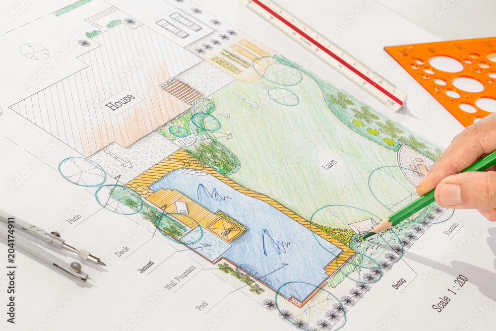 Landscape Architect design water garden plans for backyard Landscape Architect design water garden plans for backyard