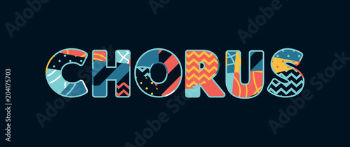 Chorus Concept Word Art Illustration