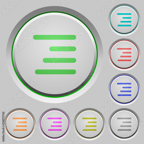 Text align right push buttons