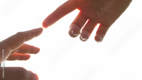 reaching helping hand with brightness, blessing, touch of god, angel