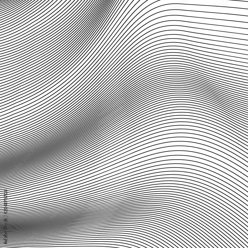 Abstract Wave Gray Stripes. . Motion Line. Vector illustration Curved Lines