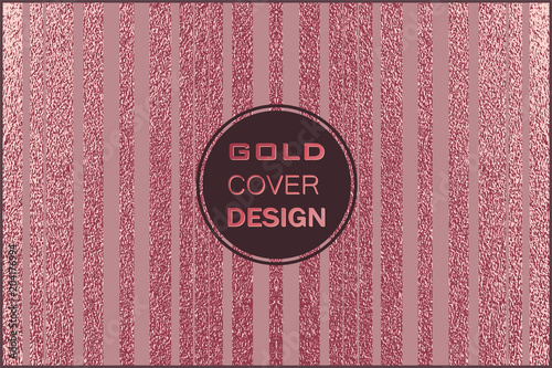 Modern and stylish minimal design. Copper glossy background. Metallic texture. Bronze metal .