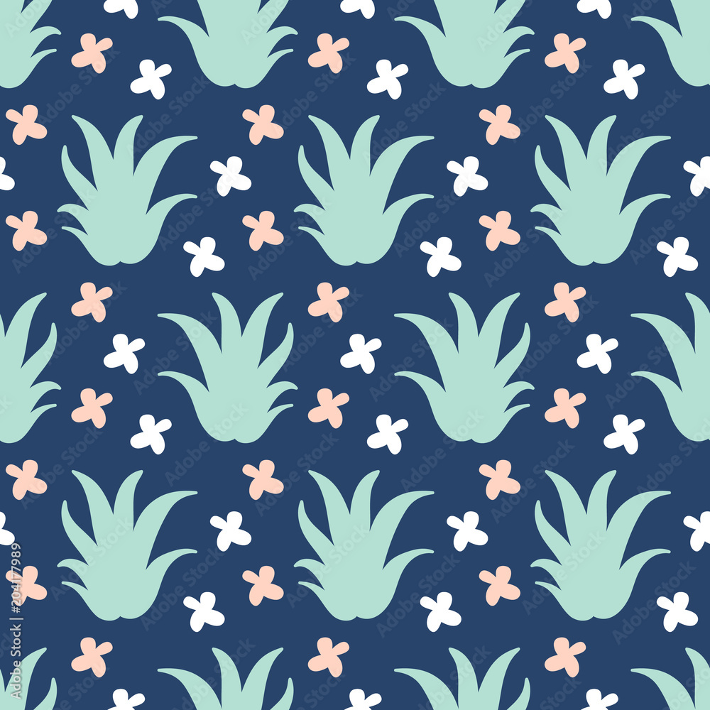 Hand drawn floral seamless repeat pattern Hand drawn floral seamless repeat pattern