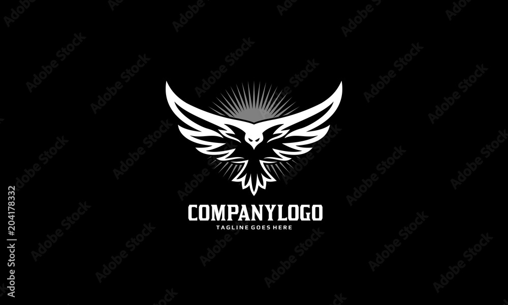 Obraz premium Ptak Fly Logo - wektor skrzydła orła
