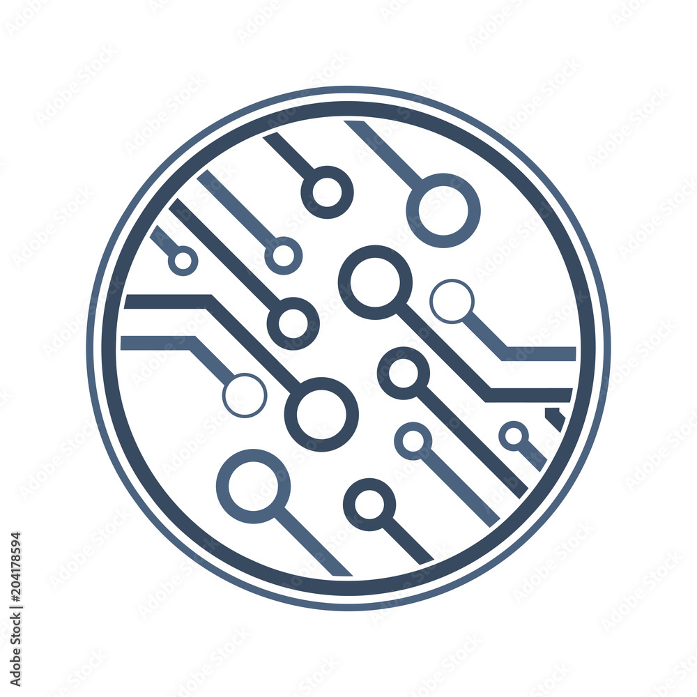 Electronic circuit logo template. Technology symbol. Electronic circuit logo template. Technology symbol.