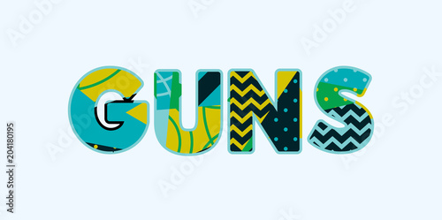 Guns Concept Word Art Illustration