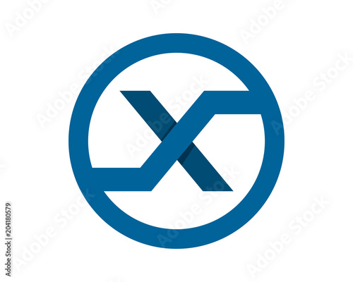 Free Download blue circle initial typography typeset alphabet font image vector icon - GFXLoad