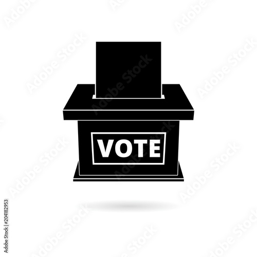 Voting concept icon, Flat style illustration of election day