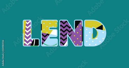 Lend Concept Word Art Illustration