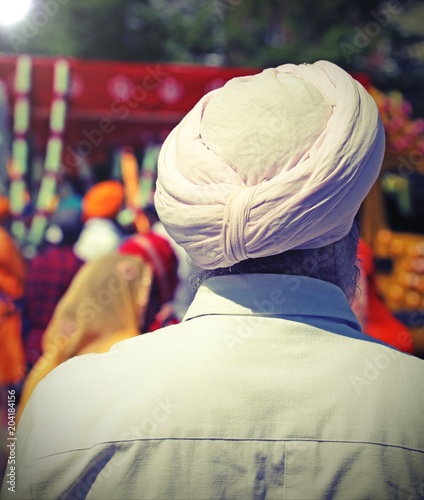 man with turban with vintage effect