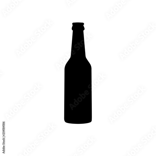 icon of a beer bottle. raster illustration