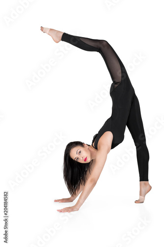 gymnast isolated on white background