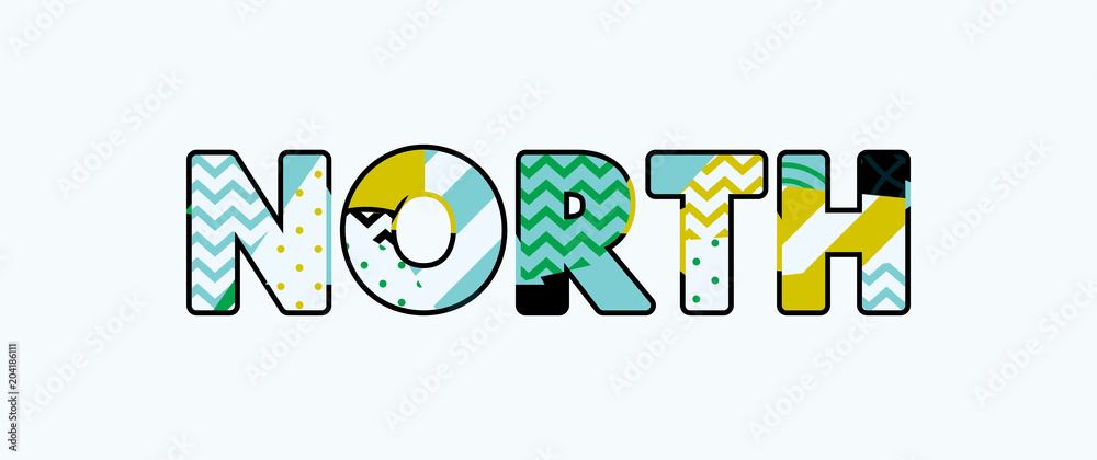 Fototapeta premium North Concept Word Art Illustration