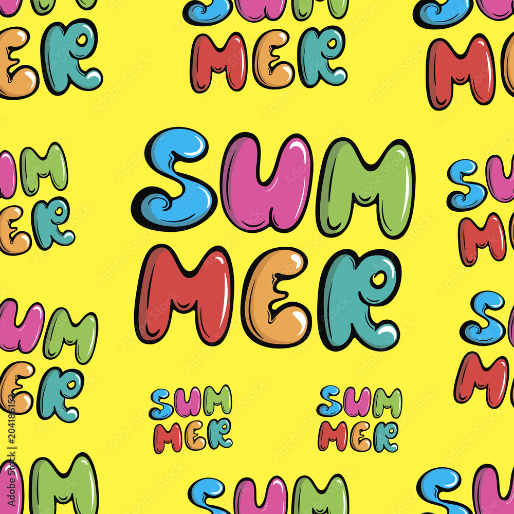 Colorful summer seamless pattern Colorful summer seamless pattern