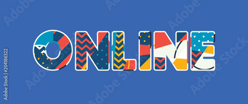 Online Concept Word Art Illustration