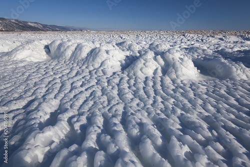 ice hummocks on lake Baikal