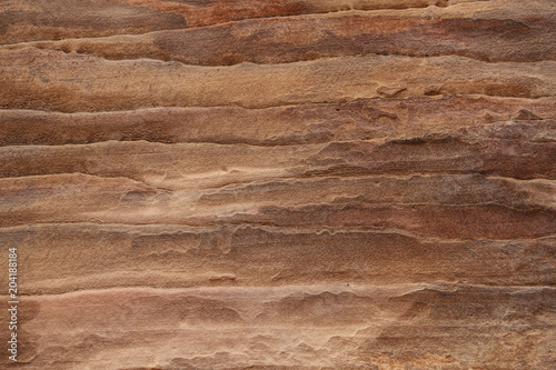 Abstract colorful patterns sandstone gorge Siq,Rose City, Petra, Jordan. Red canyon walls create many abstracts backgrounds