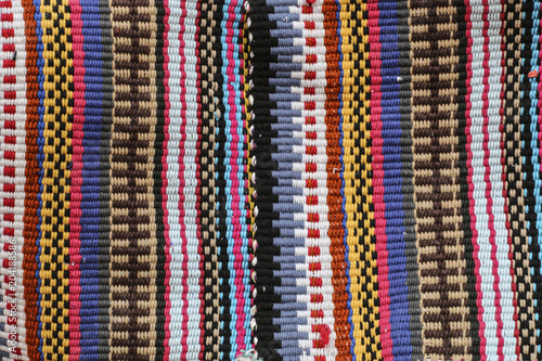 Colorful carpet in vertical stripes of different colors, traditional style for Jordan