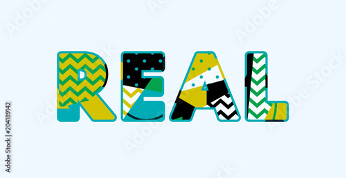 Real Concept Word Art Illustration