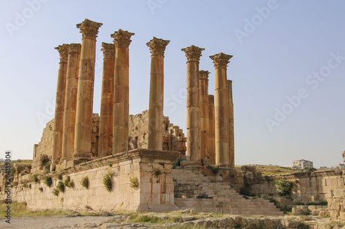 Temple of Artemis in the Ancient Roman city of Gerasa, modern Jerash, Jordan
