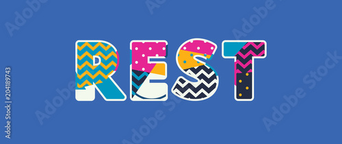 Rest Concept Word Art Illustration
