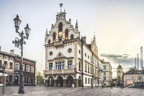 Canvas Print Historic city hall in the center, Rzeszow, Podkarpackie, Poland, Europe
