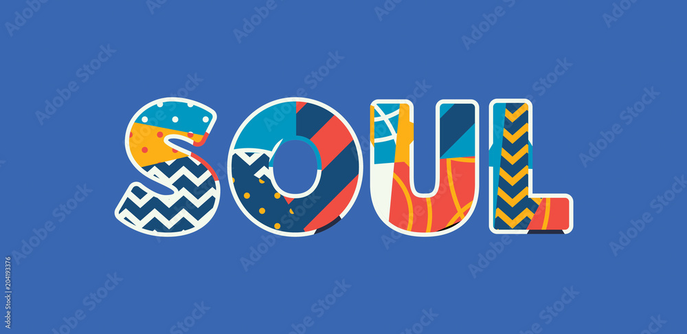 Naklejka premium Soul Concept Word Art Illustration