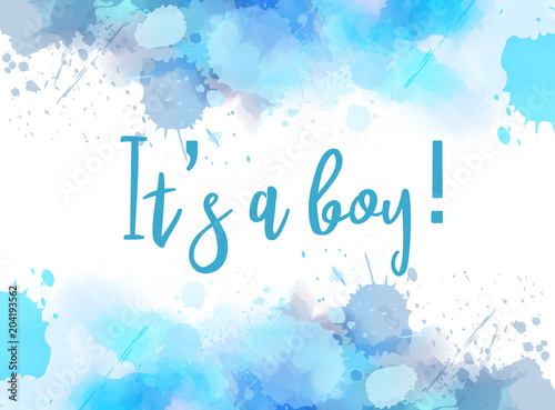 It's a boy watercolor background
