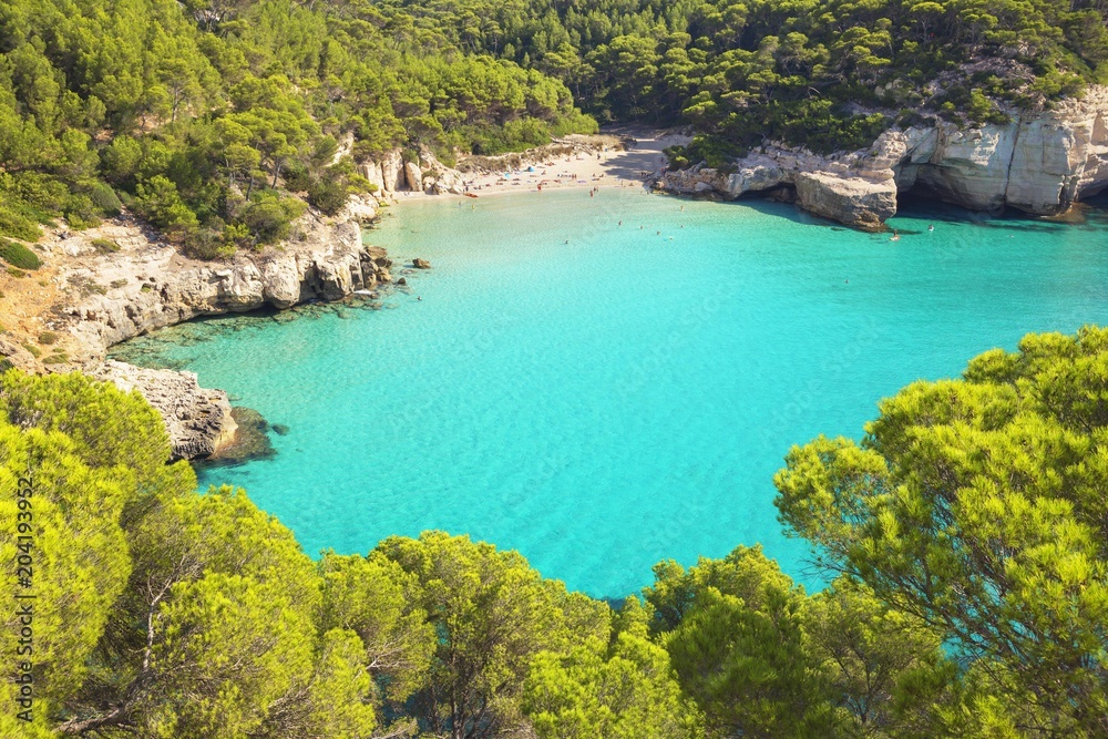 Cala Mitjana, Menorca, Balearic Islands, Spain, Europe Cala Mitjana, Menorca, Balearic Islands, Spain, Europe