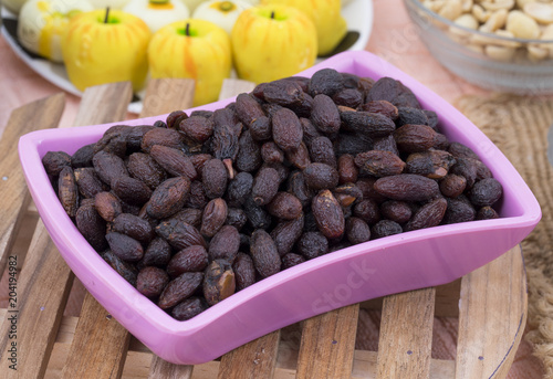 Sweet Black Fruit Raisin Also Know As Rani Mawa is a dried grape. Raisins are produced in many regions of the world and may be eaten raw or used in cooking, baking, and brewing