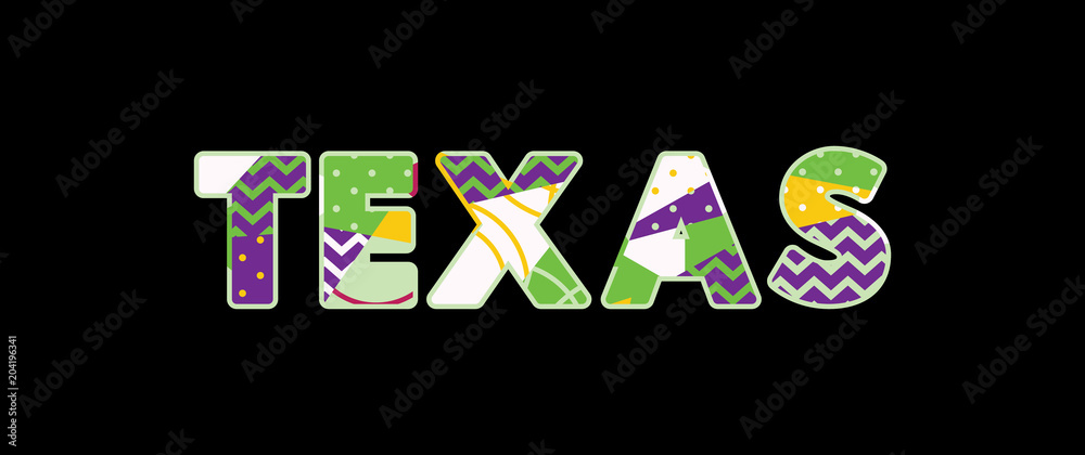 Texas Concept Word Art Illustration