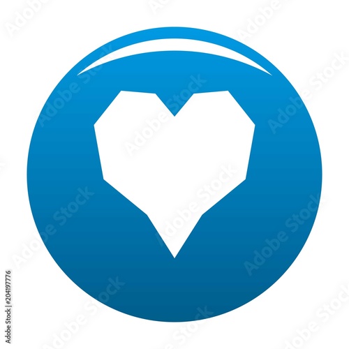 Angular heart icon. Simple illustration of angular heart vector icon for any design blue