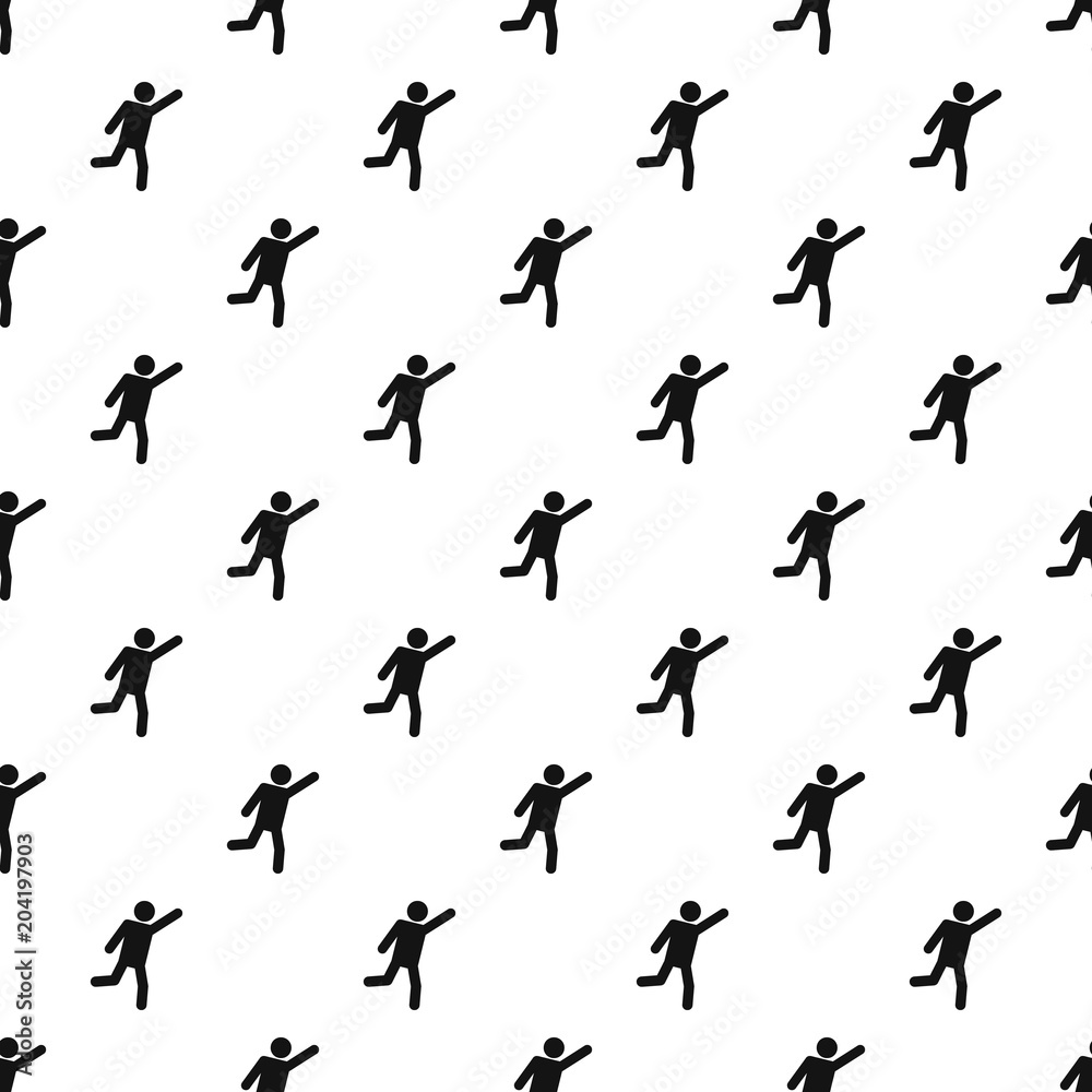 Stick figure stickman pattern vector seamless repeating for any web design