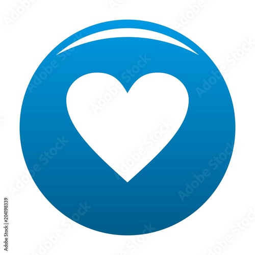Dull heart icon. Simple illustration of dull heart vector icon for any design blue