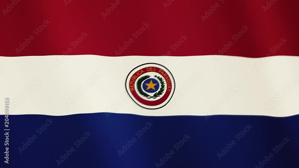 Paraguay flag waving animation. Full Screen. Symbol of the country. Paraguay flag waving animation. Full Screen. Symbol of the country.